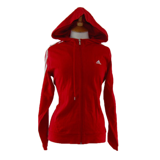 Red Adidas Zip Up Hoodie