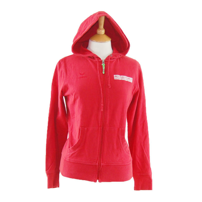 Red Erima Fitness Zip Up Hoodie