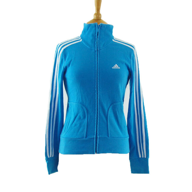 Vibrant Blue Adidas Zip Up Hoodie