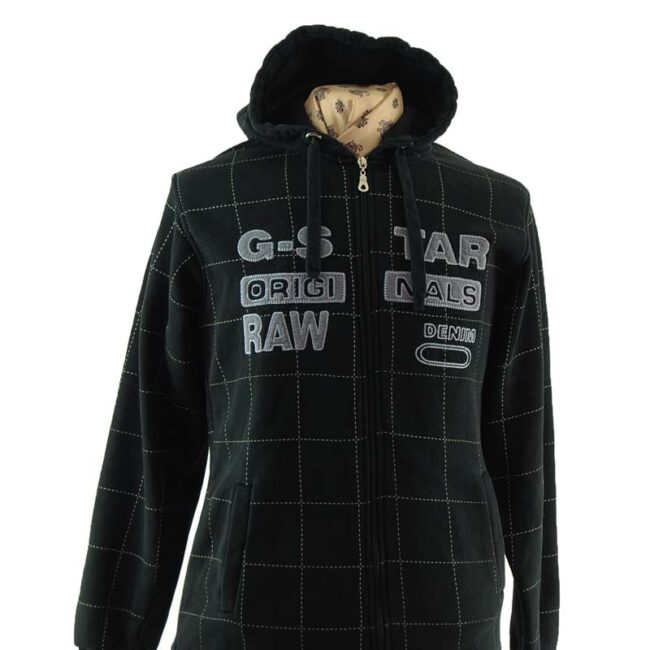 close up of G. Start Original Raw Zip Up Hoodie