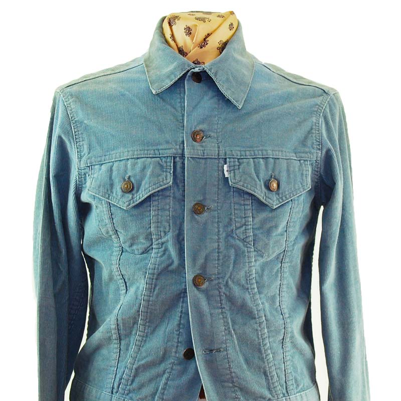 Levis Slim Fit Corduroy Jacket - XS - Blue 17 Vintage Clothing