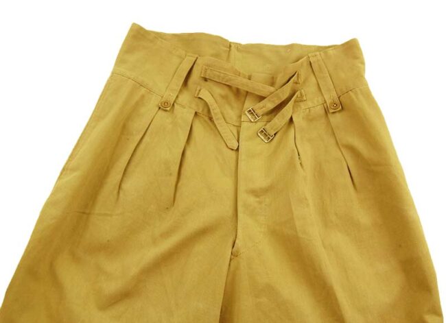 close up of Vintage WW2 Military Shorts