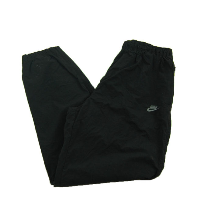 side of 90s Nike Thick Black Joggers