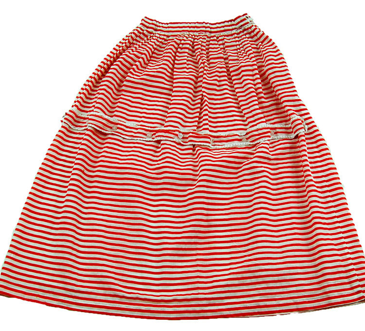 70s Candy Stripe A-Line Skirt
