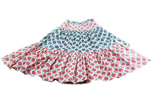70s Multicolored Pattern Skirt