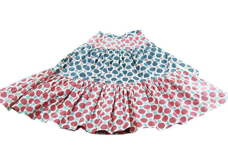 70s Multicolored Pattern Skirt