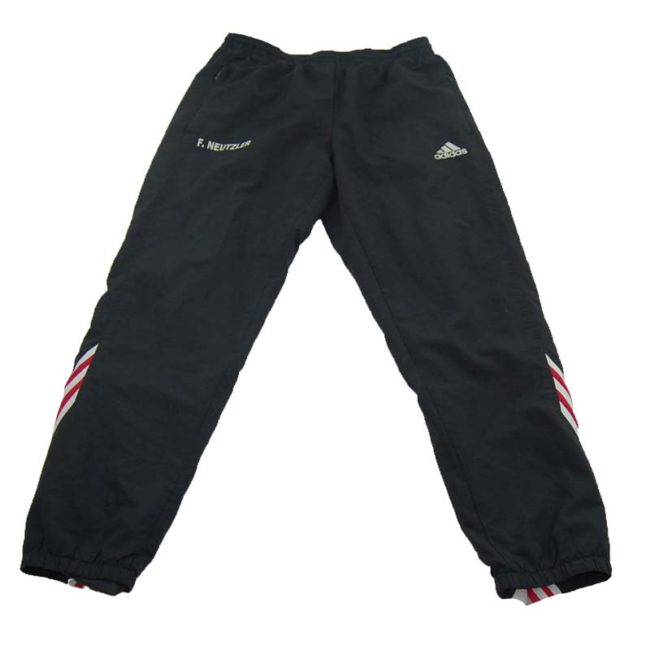 90s Black Adidas Sports Trackie Bottoms