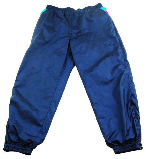 90s Navy Blue Shell Suit Bottoms