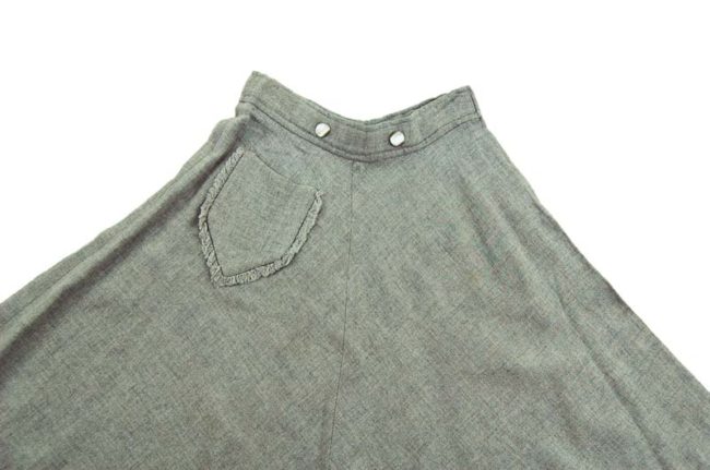 close up of 50s Vintage Grey Mini A-line Skirt