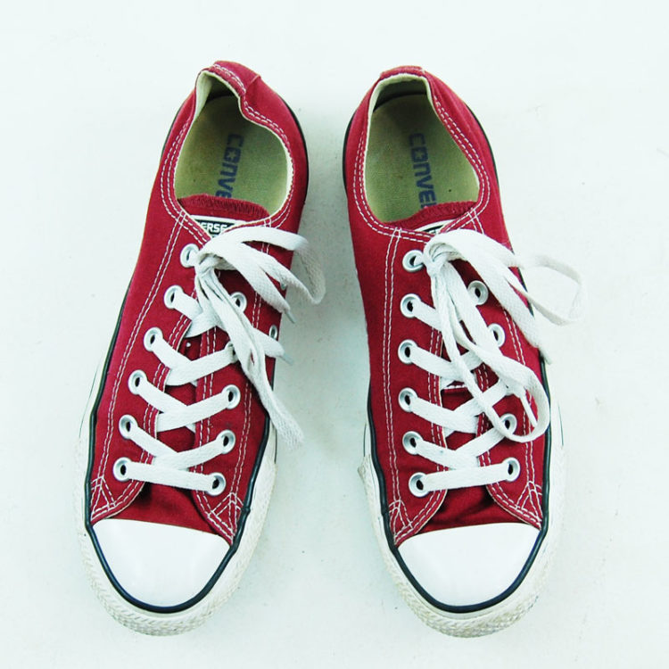 Burgundy All Star Converse Mens Sneakers