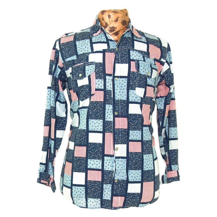 Collage Print Western Shirt