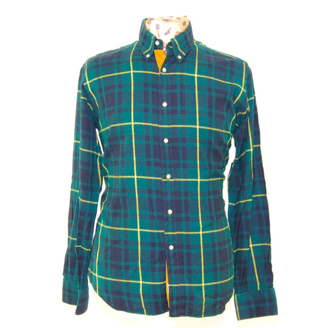 Green And Yellow Checkered Shirt