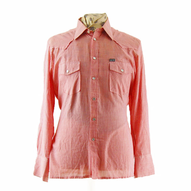 Red Small Gingham Western Shirt