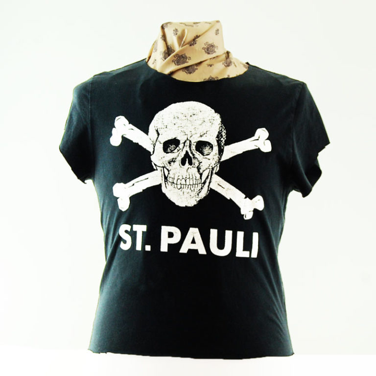 St Pauli Football Team Tee Shirt - UK 8 - Blue 17 Vintage Clothing