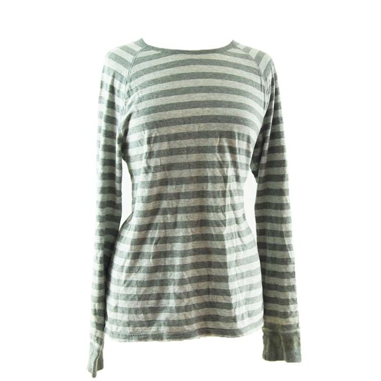 Two Tone Grey Long Sleeve Tee Shirt