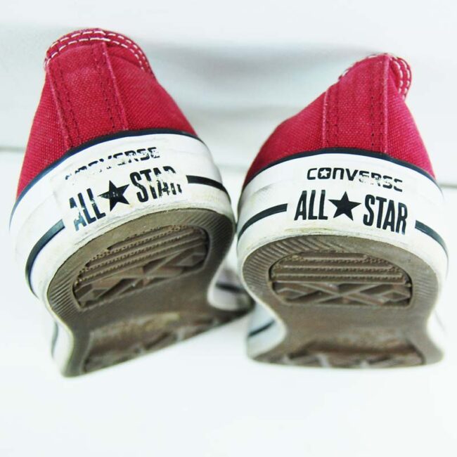 back of Burgundy All Star Converse Mens Sneakers