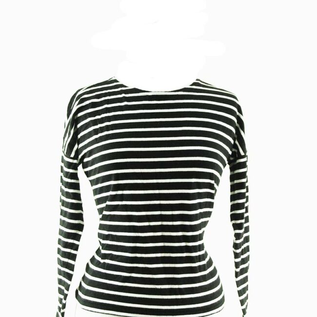 close up of Long Sleeve Striped Tee Shirt