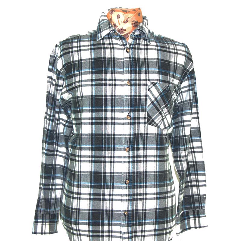 Oversized Grunge Checkered Shirt - UK L - Blue 17 Vintage Clothing
