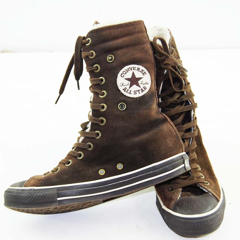 Vintage Brown Converse All Star High Tops  - Blue 17 Vintage Clothing