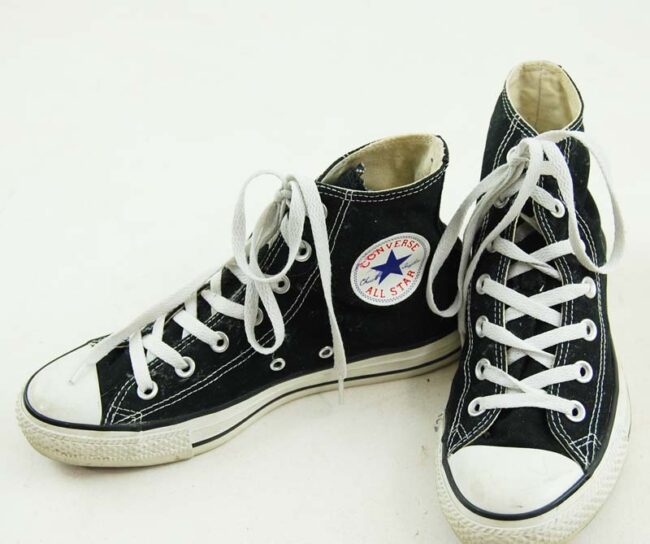 side of Black Ladies Converse Sneakers