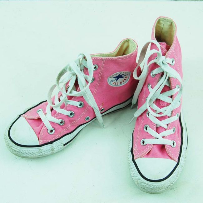 top of 90s Vibrant Pink Converse Sneakers