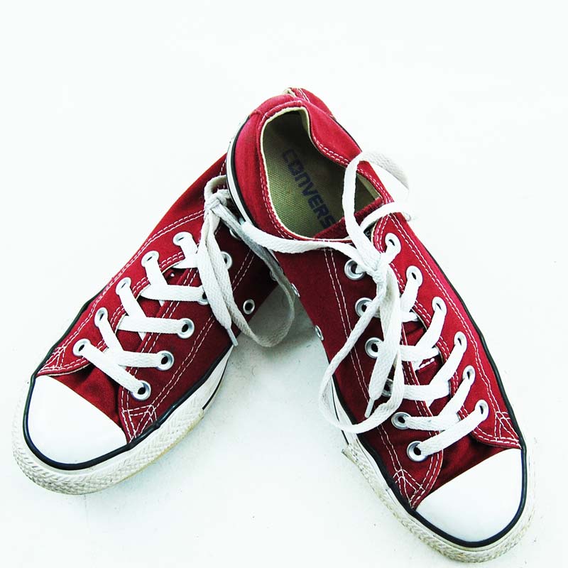 Burgundy All Star Converse Mens Sneakers - 7 - Blue 17 Vintage Clothing