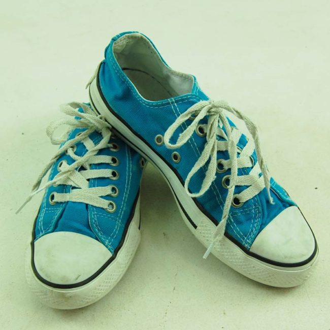 top of Vintage Turquoise Converse All Star Sneakers