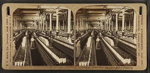 Spinning frames, White Oak Cotton Mills. Greensboro, N.C, 1909 Spinning frames, White Oak Cotton Mills. Greensboro, N.C, 1909