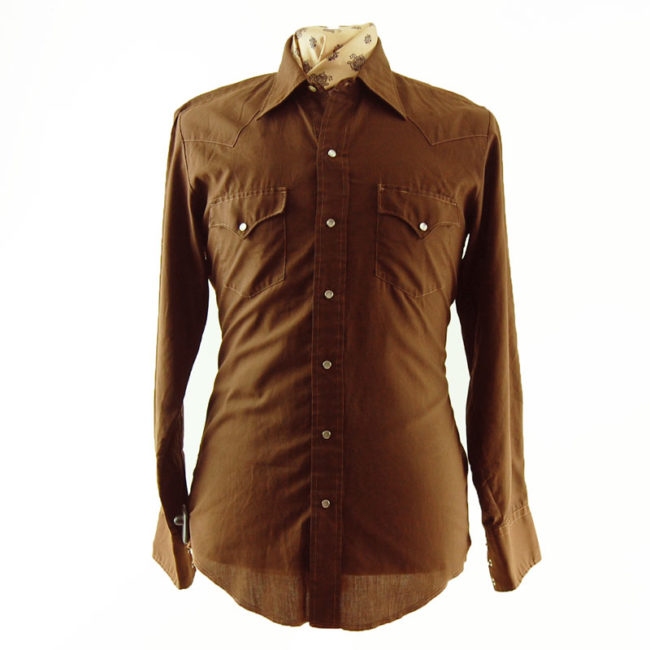 70s Brown Western Shirt