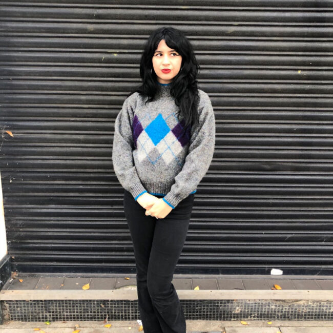 90s Vintage Grey Grunge Jumper