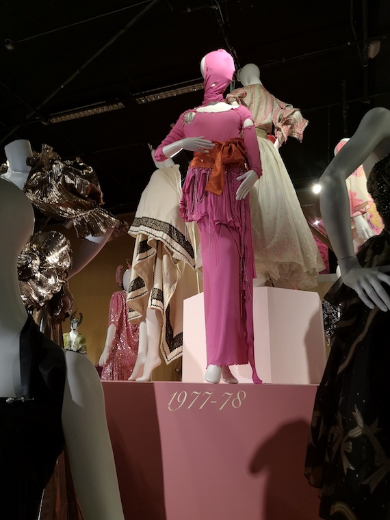 Punkish in Pink? Installation view of the Zandra Rhodes exhibition 50 Years of Fabulous. Image G Jones. Punkish in Pink? Installation view of the Zandra Rhodes exhibition 50 Years of Fabulous. Image G Jones.