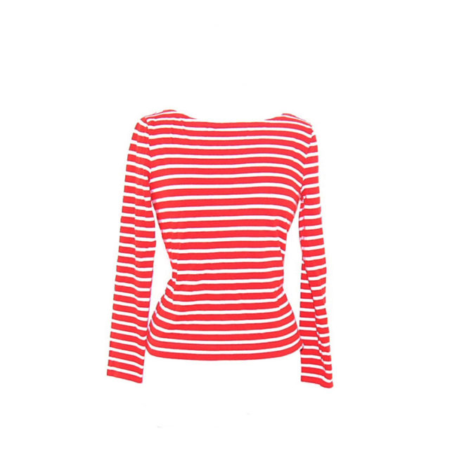 Red Stripey Long Sleeve Tee Shirt