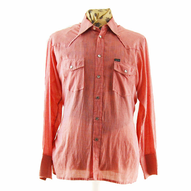 Small Gingham Red Western Shirt