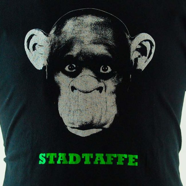 close up of Stadtaffe Album Cover Tee Shirt