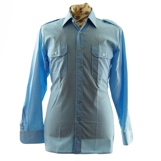 70s Baby Blue Work Shirt