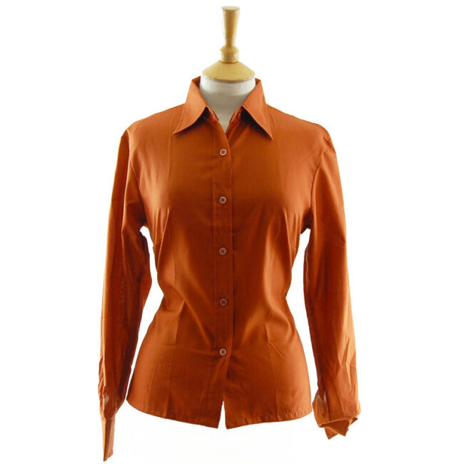 70s Burnt Orange Vintage blouse