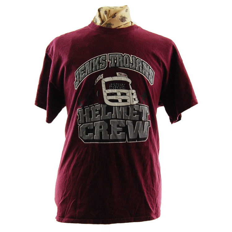 Burgundy Jenks Trojans T Shirt