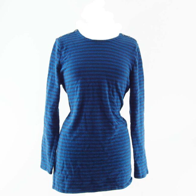 Cotton Blue Long Sleeve Tee Shirt