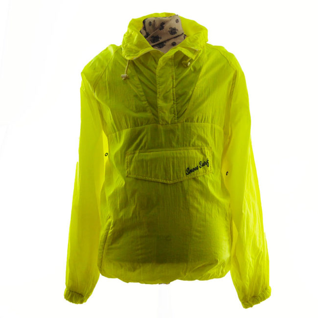 Florescent Yellow Windbreaker Jacket