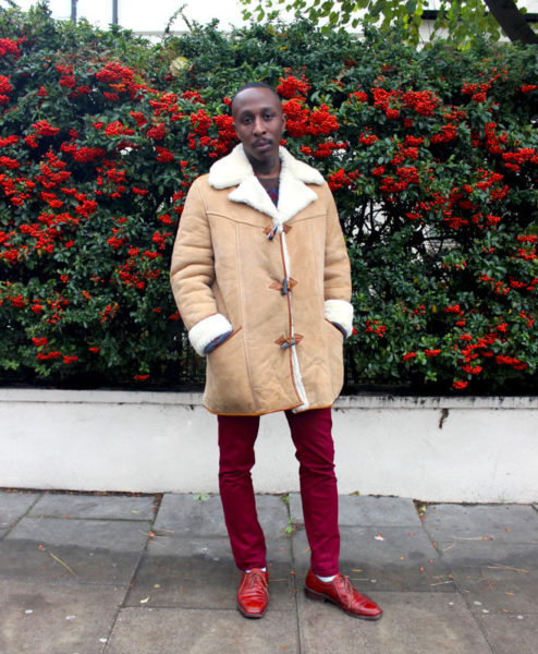 Mens Light Beige Sheepskin Coat - M 