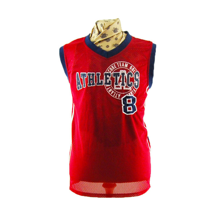 Mens Red Basketball Vest Top