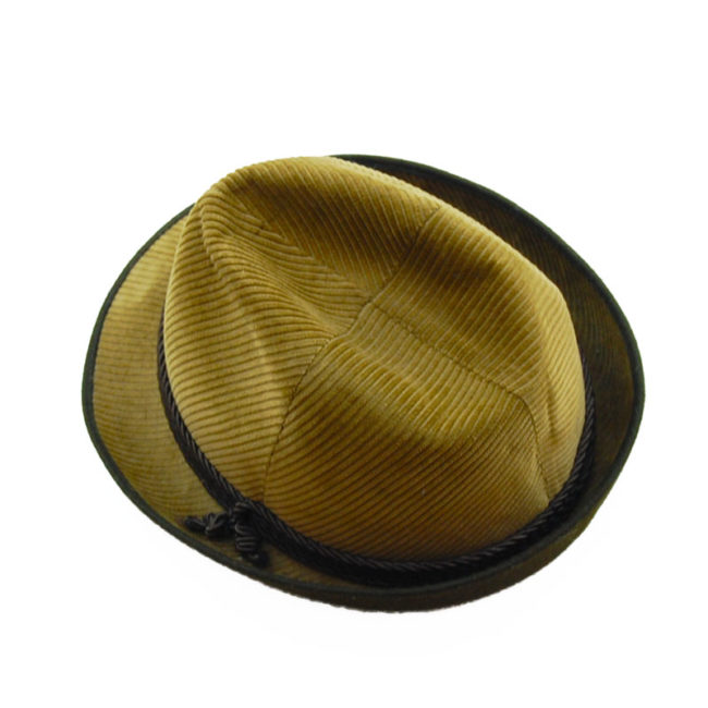 Mens Velvet Cord Austrian Style Hat