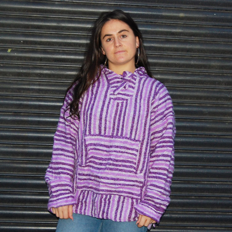 Purple Woven Hippie Hoodie