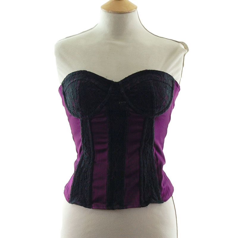 Vintage Purple Lace Bustier