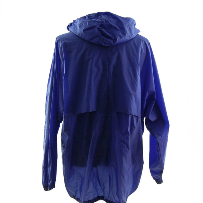 back of Oversized Purple Windbreaker Jacket