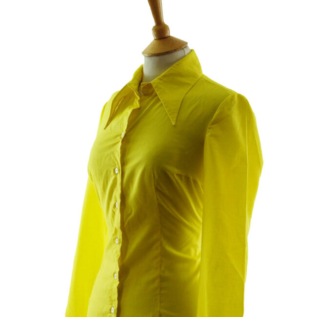 close 70s Louis London Vibrant Yellow Blouse