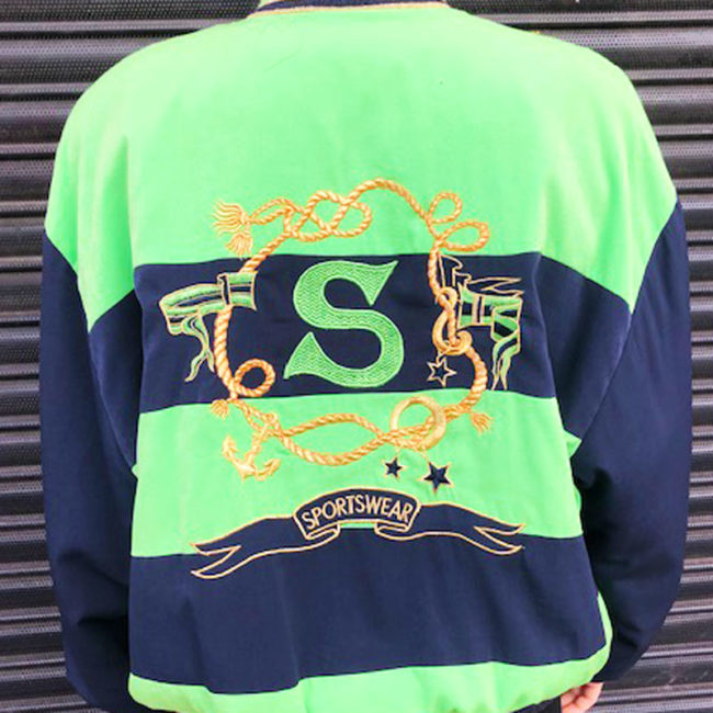 close up of 90s Separa Fink Bomber Jacket