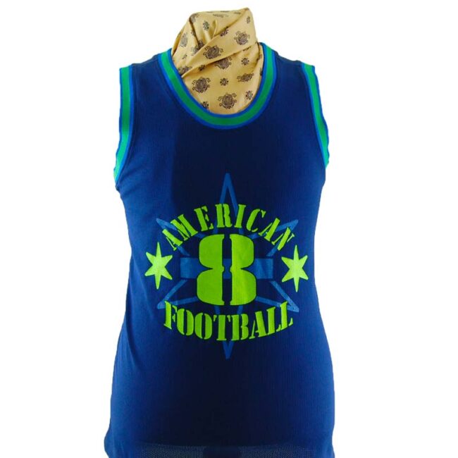 close up of Mens American Football Vest Top