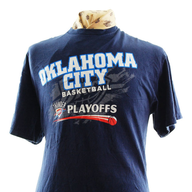 close up of Oklahoma City Basketball T Shirt