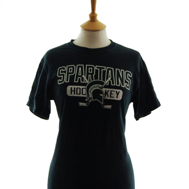 close up of Spartans Hockey T Shirt
